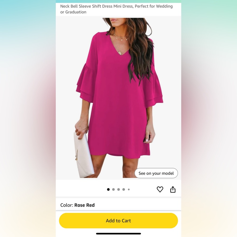 Pink Shift Party Dress